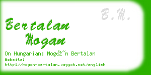 bertalan mogan business card